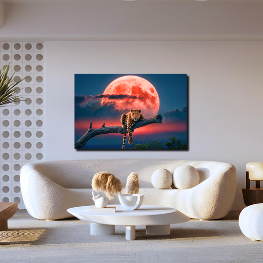 LEOPARD RESTING ON A TREE ACRYLIC WALL ART
