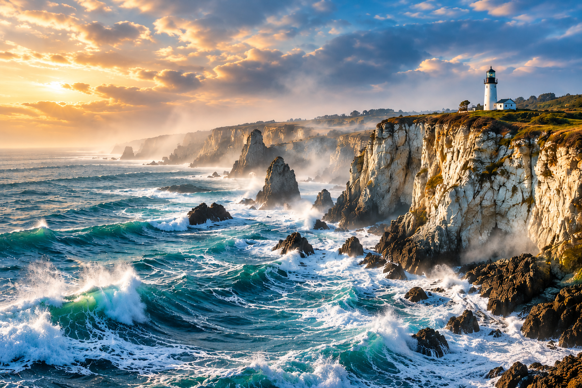 Atlantic Lighthouse Coastal Wall Art