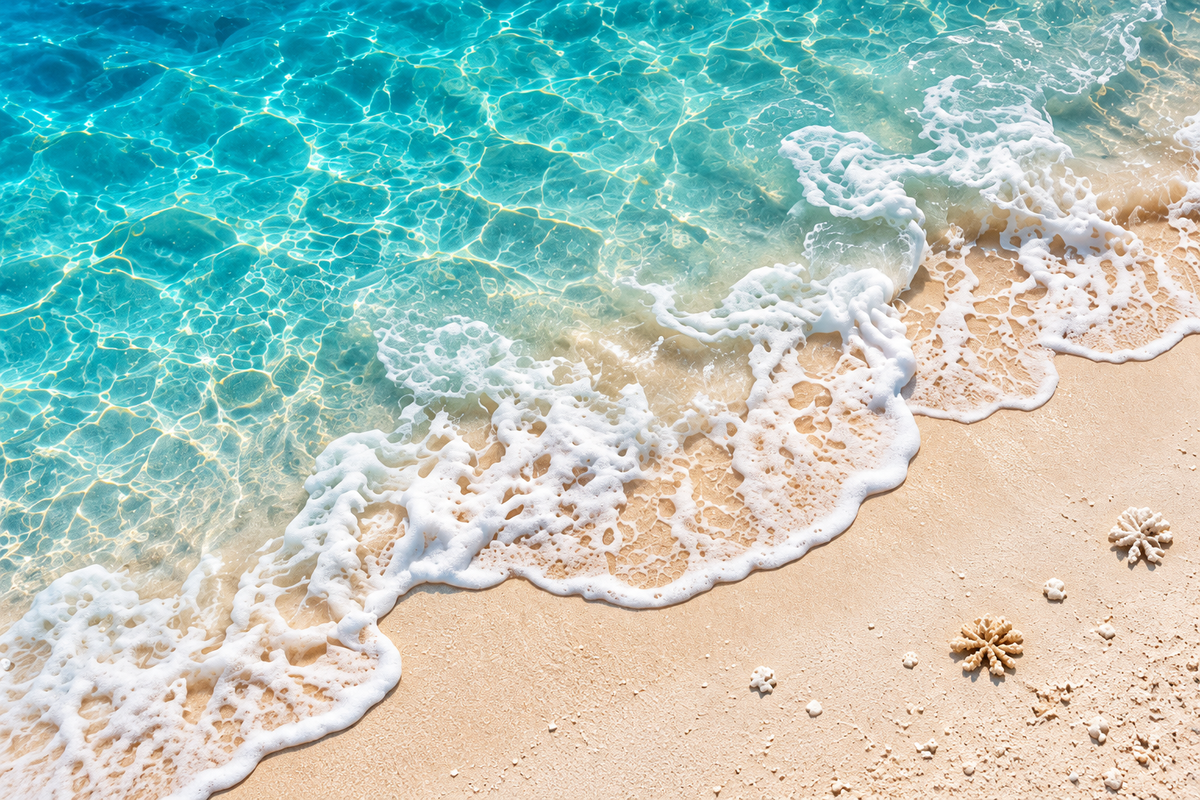 Aqua Shoreline Acrylic Wall Art