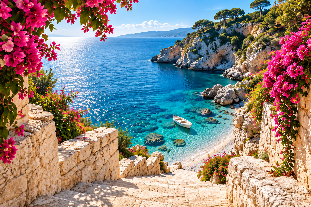 Hidden Cove Mediterranean Coastal Wall Art