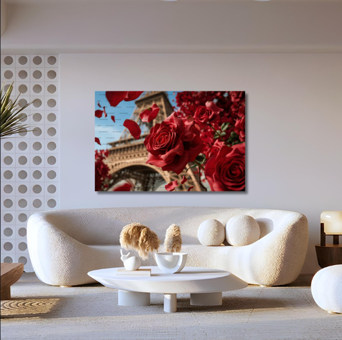 Paris Rose Acrylic Floral Wall Art