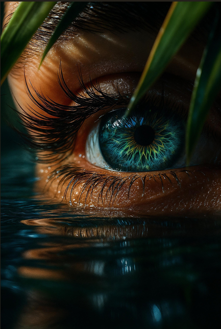 BLUE EYES ACRYLIC WALL ART