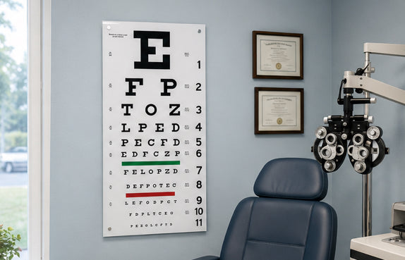 Professional Vision Test Chart for Eye Clinics, Optometrists & Modern Medical Offices
