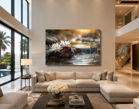 Lotus Flowers Acrylic Wall Art