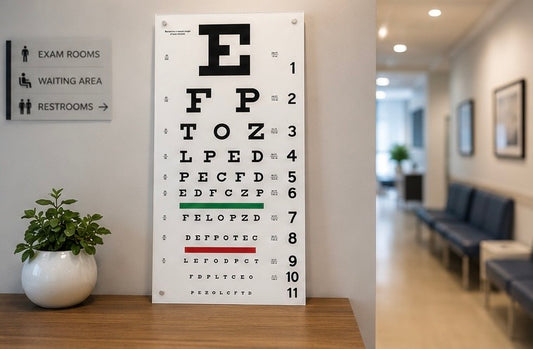 Professional Vision Test Chart for Eye Clinics, Optometrists & Modern Medical Offices