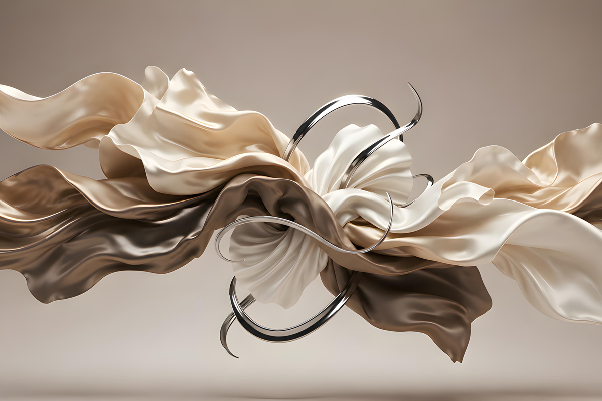 LUXURY FABRIC ABSTRACT ACRYLIC WALL ART