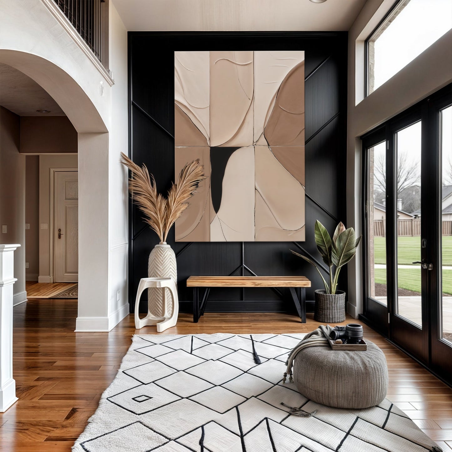 Neutral Abstract Boho Wall Art