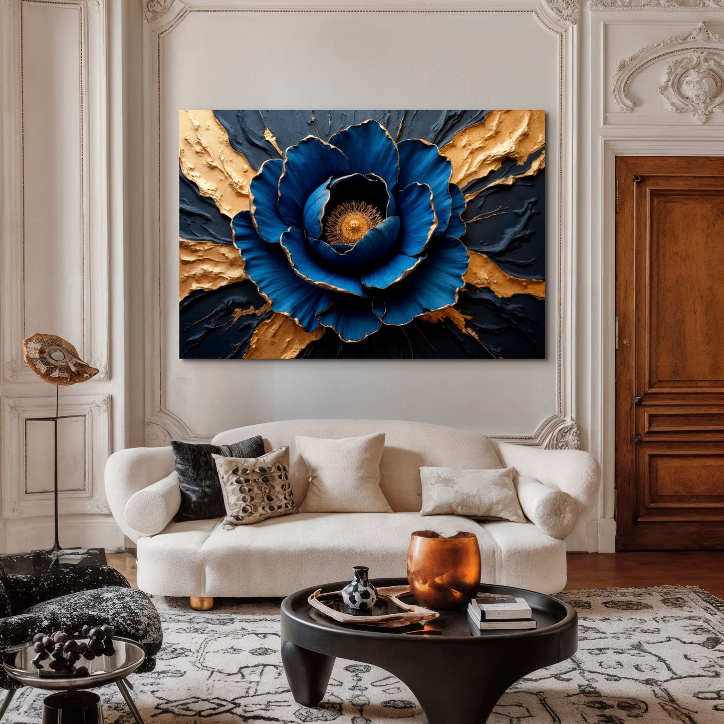 Sapphire Bloom Wall Art