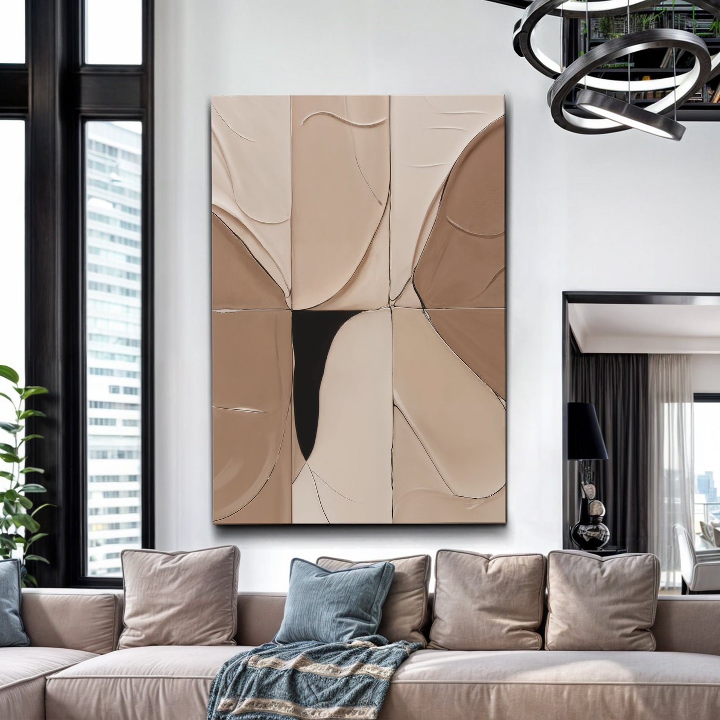 Neutral Abstract Boho Wall Art
