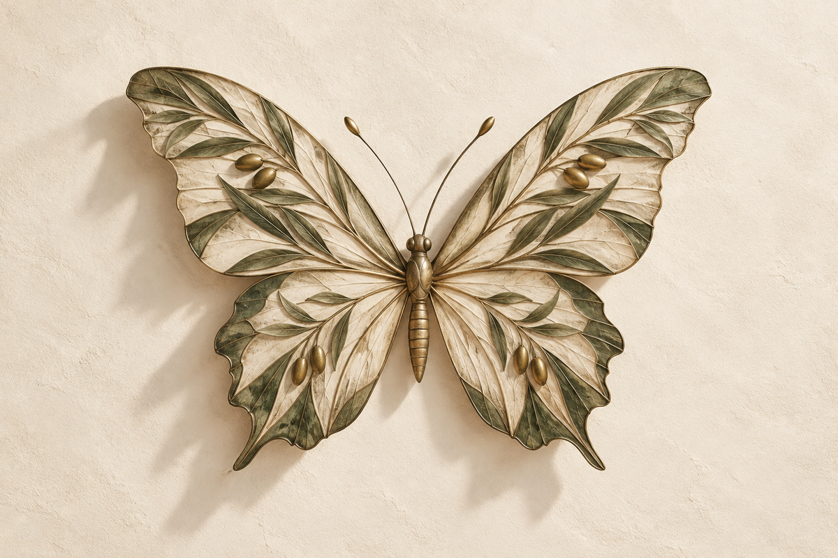 OLIVES BUTTERFLY ACRYLIC WALL ART