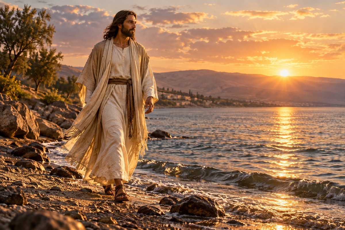 Jesus at Sunrise – Acrylic Christian Wall Art