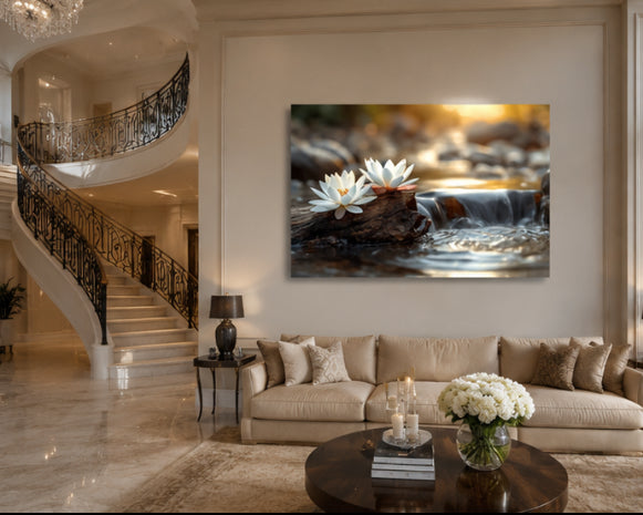 Lotus Flowers Acrylic Wall Art