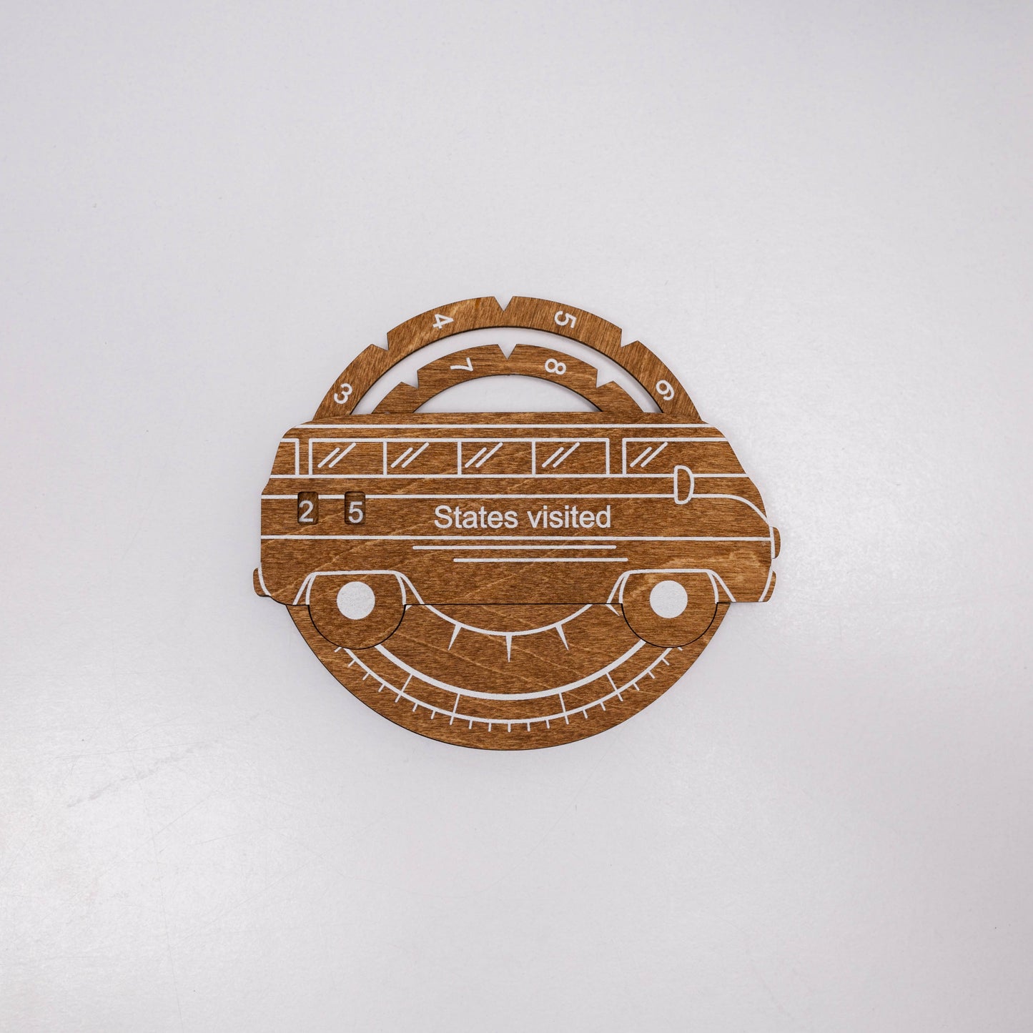 Travel Tracker 3D Wooden USA Map – Oak