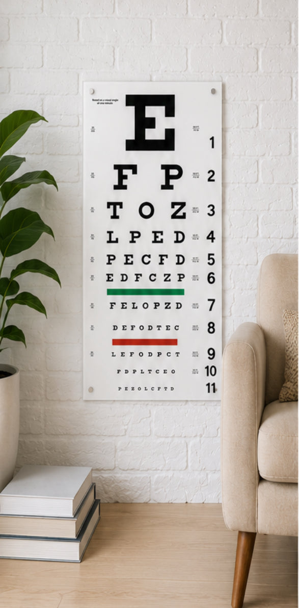 Professional Vision Test Chart for Eye Clinics, Optometrists & Modern Medical Offices