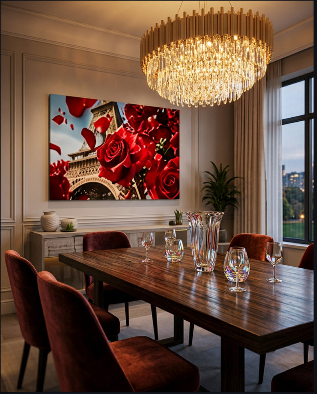 Paris Rose Acrylic Floral Wall Art