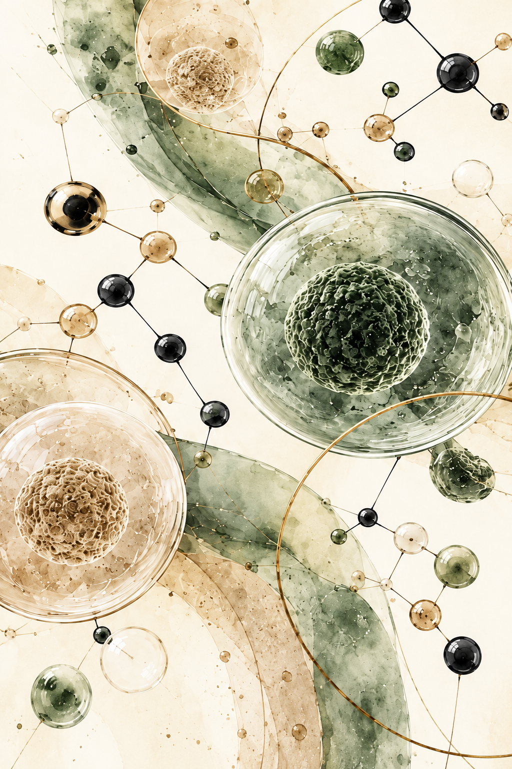 Modern Cells and Molecules Acrylic Wall Art for Medical Offices
