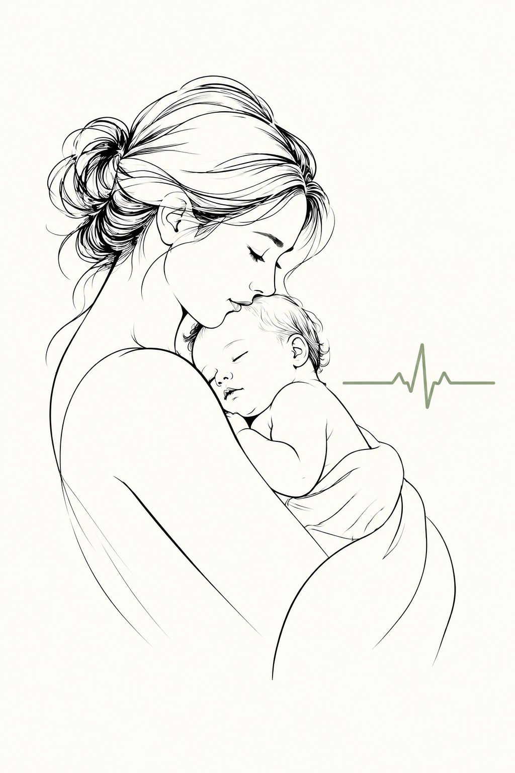 Mother and Baby Acrylic Wall Art for Pediatric Clinics