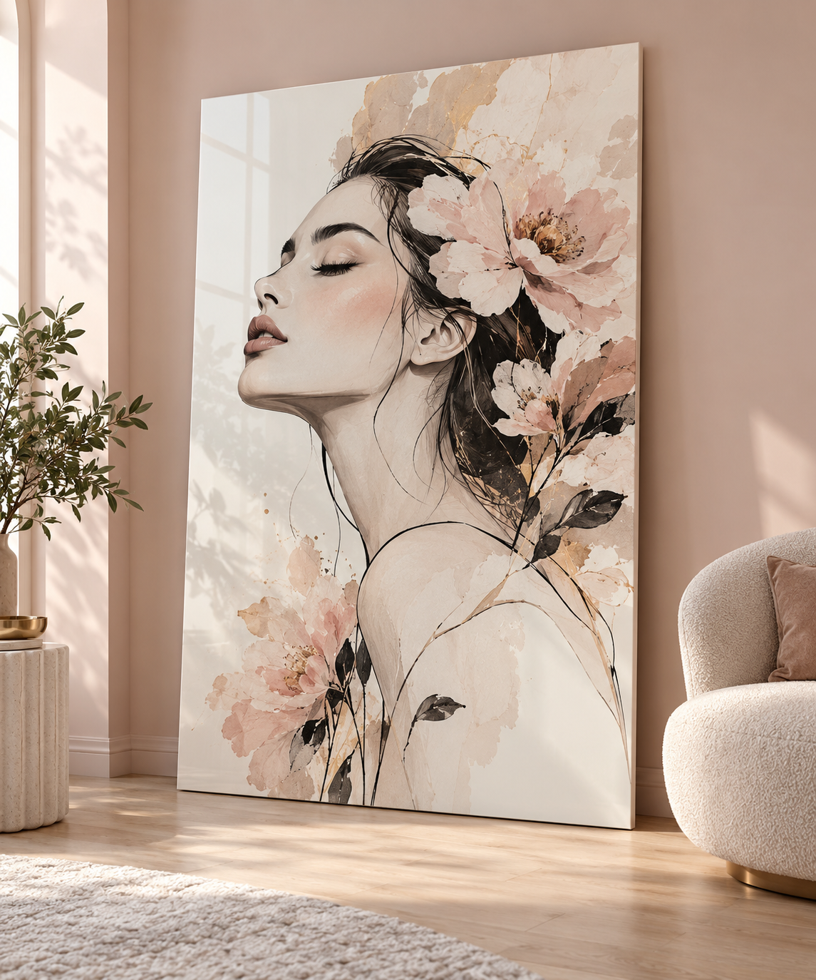 FEMENINE PORTRAIT ACRYLIC WALL ART