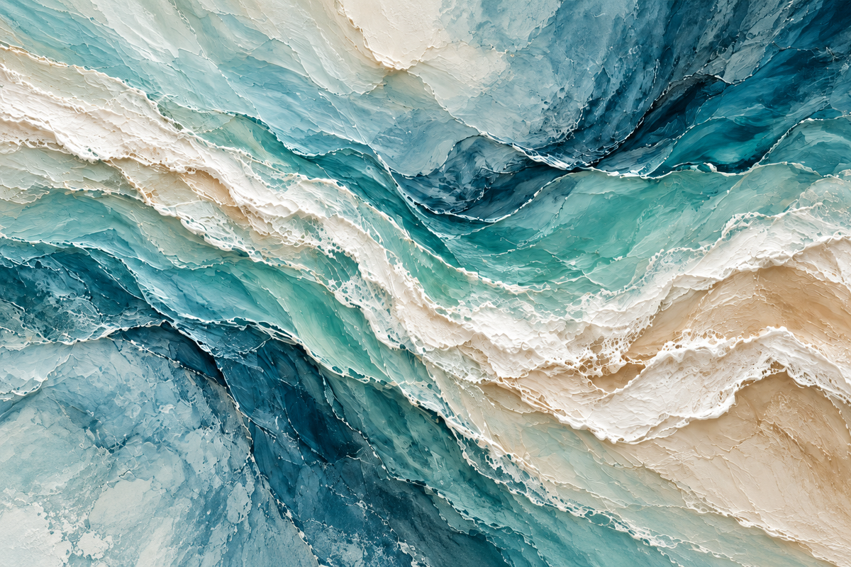 Abstract Ocean Waves Acrylic Wall Art
