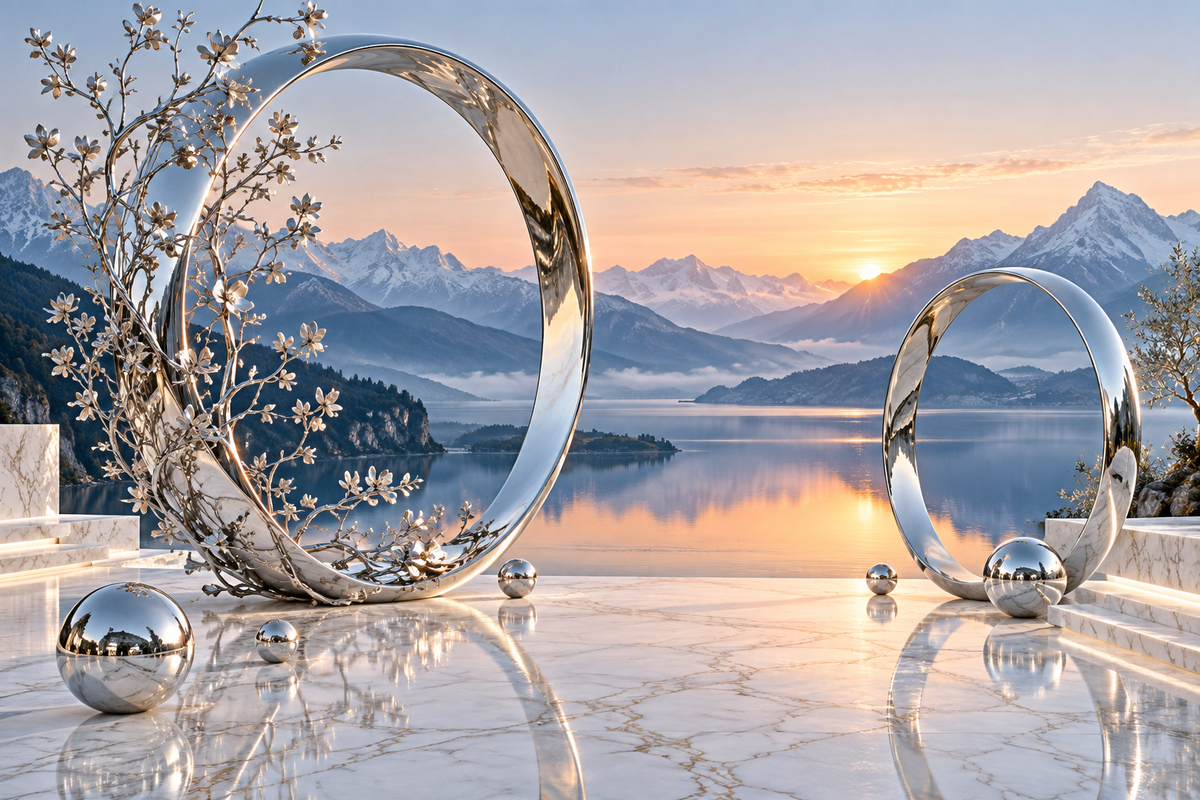 Alpine Reflections – Marble Portal Acrylic Wall Art