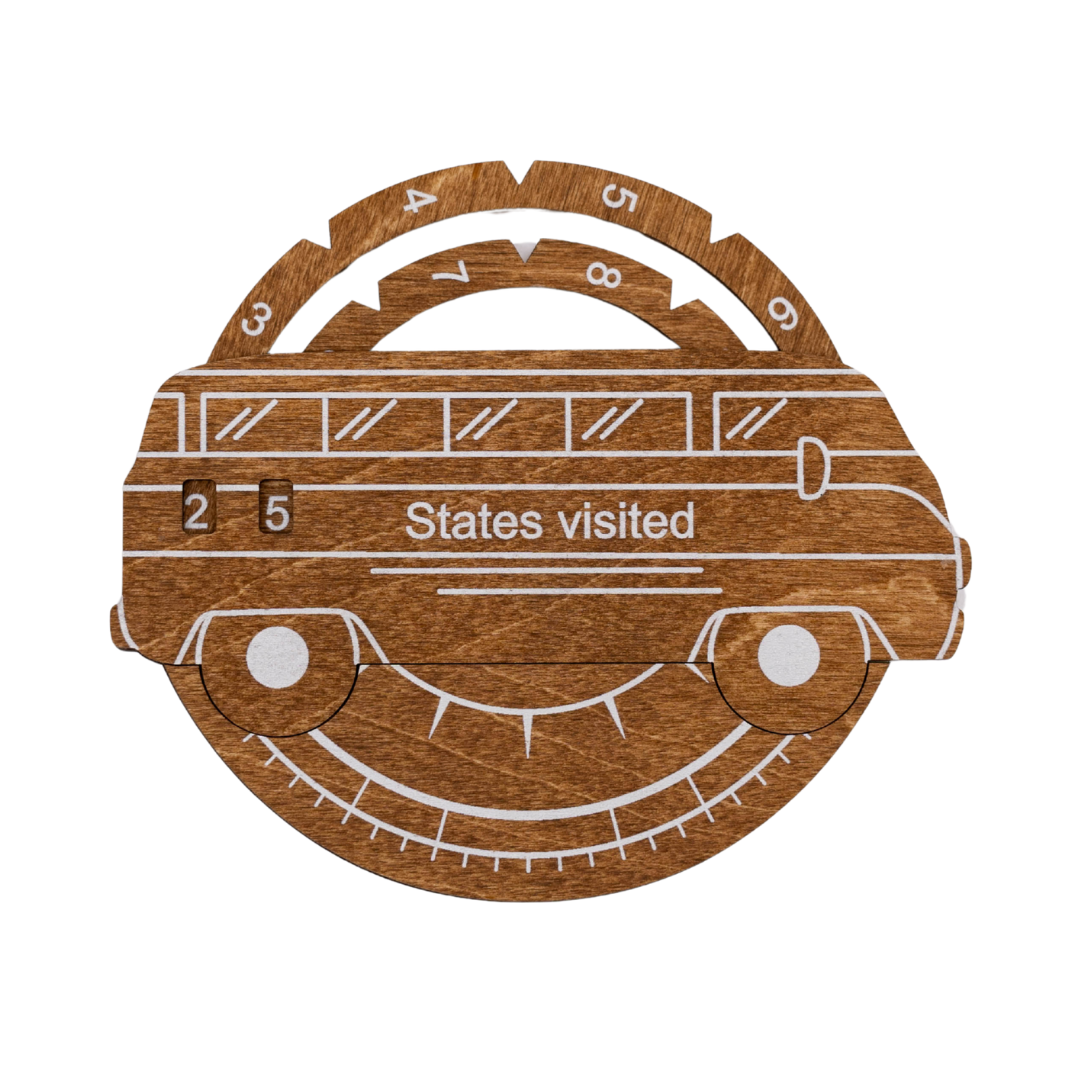 Travel Tracker 3D Wooden USA Map – Oak