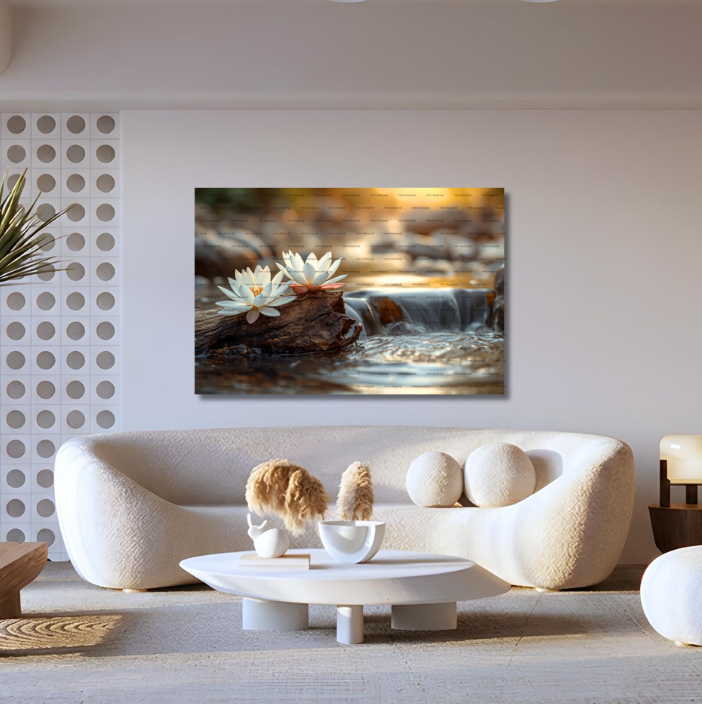 Lotus Flowers Acrylic Wall Art