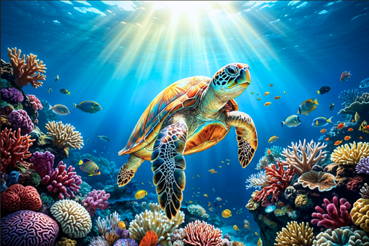 OCEAN TURTLE ACRYLIC WALL ART