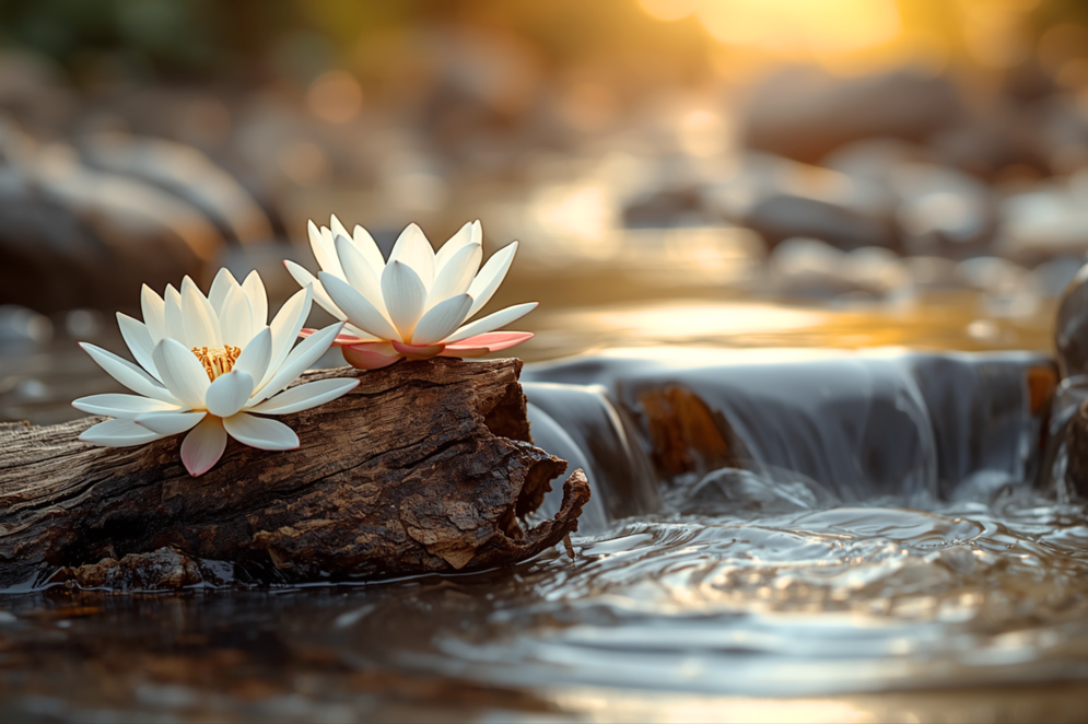 Lotus Flowers Acrylic Wall Art