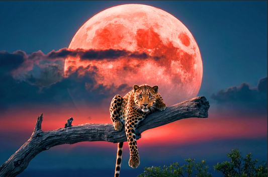 LEOPARD RESTING ON A TREE ACRYLIC WALL ART