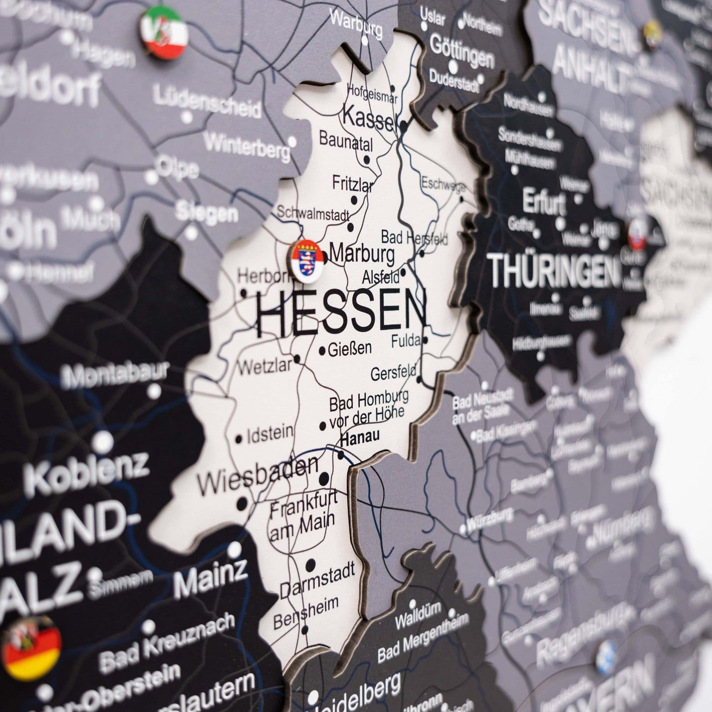 3D Germany Wooden Map Nordik