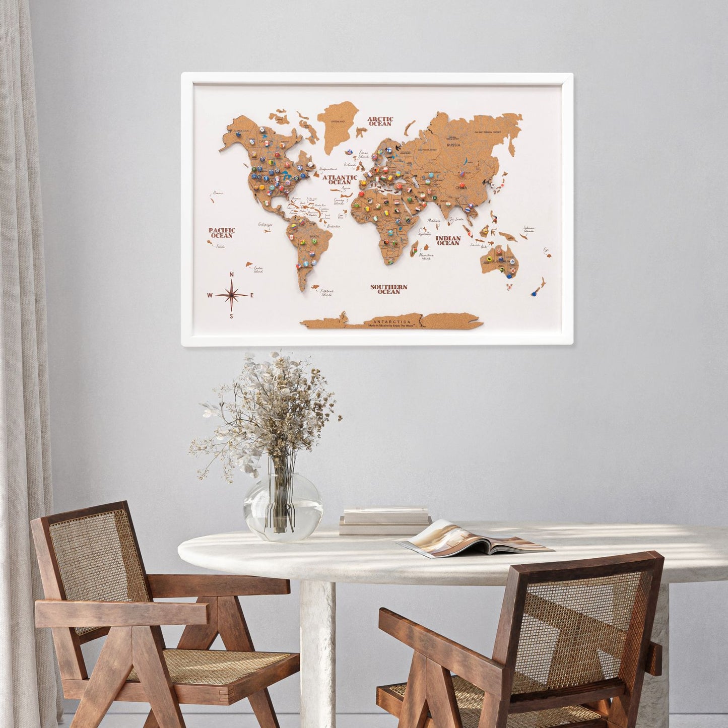 Cork Panel World Map