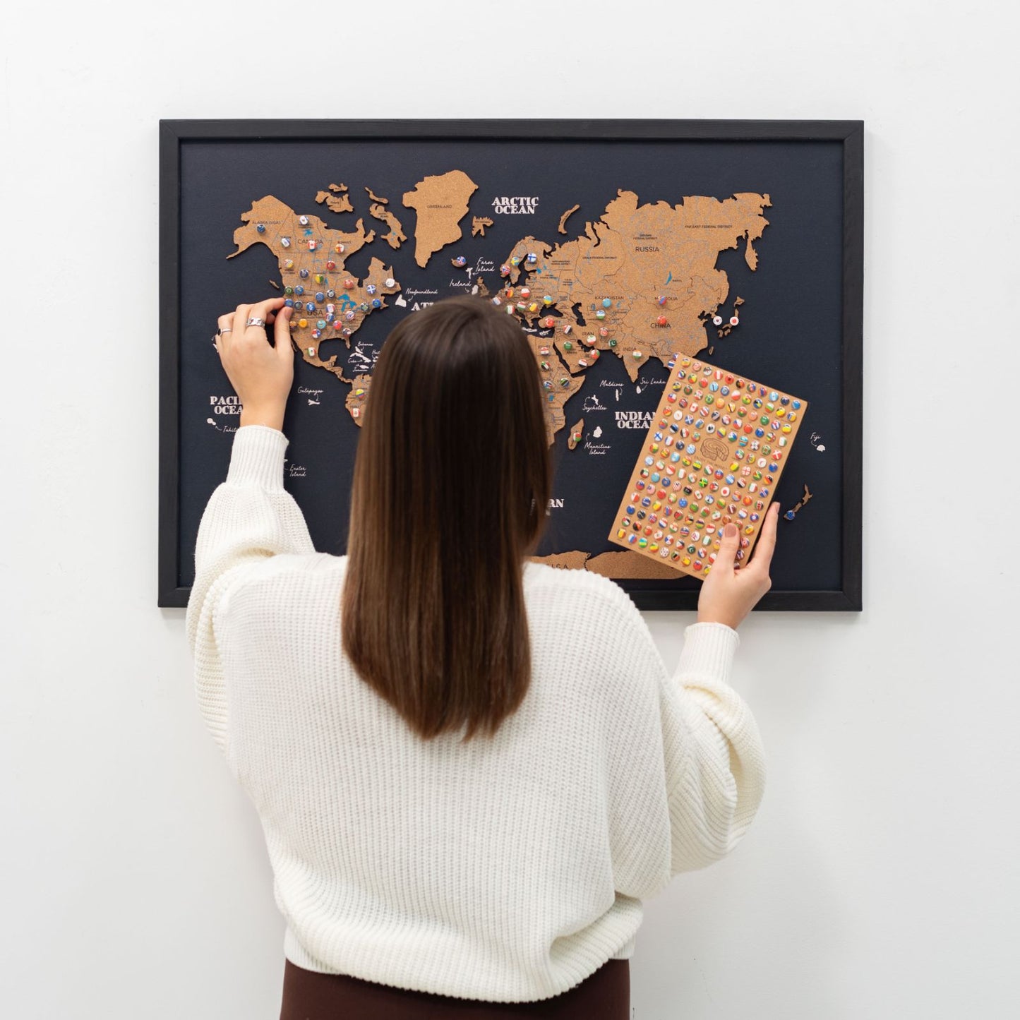 Cork Panel World Map