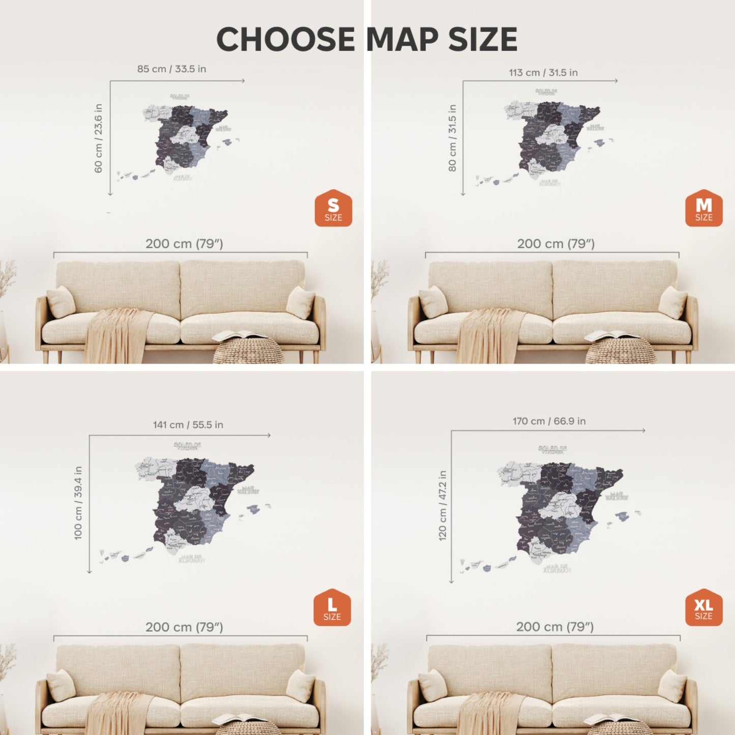 Wooden Map of Spain – Nordik