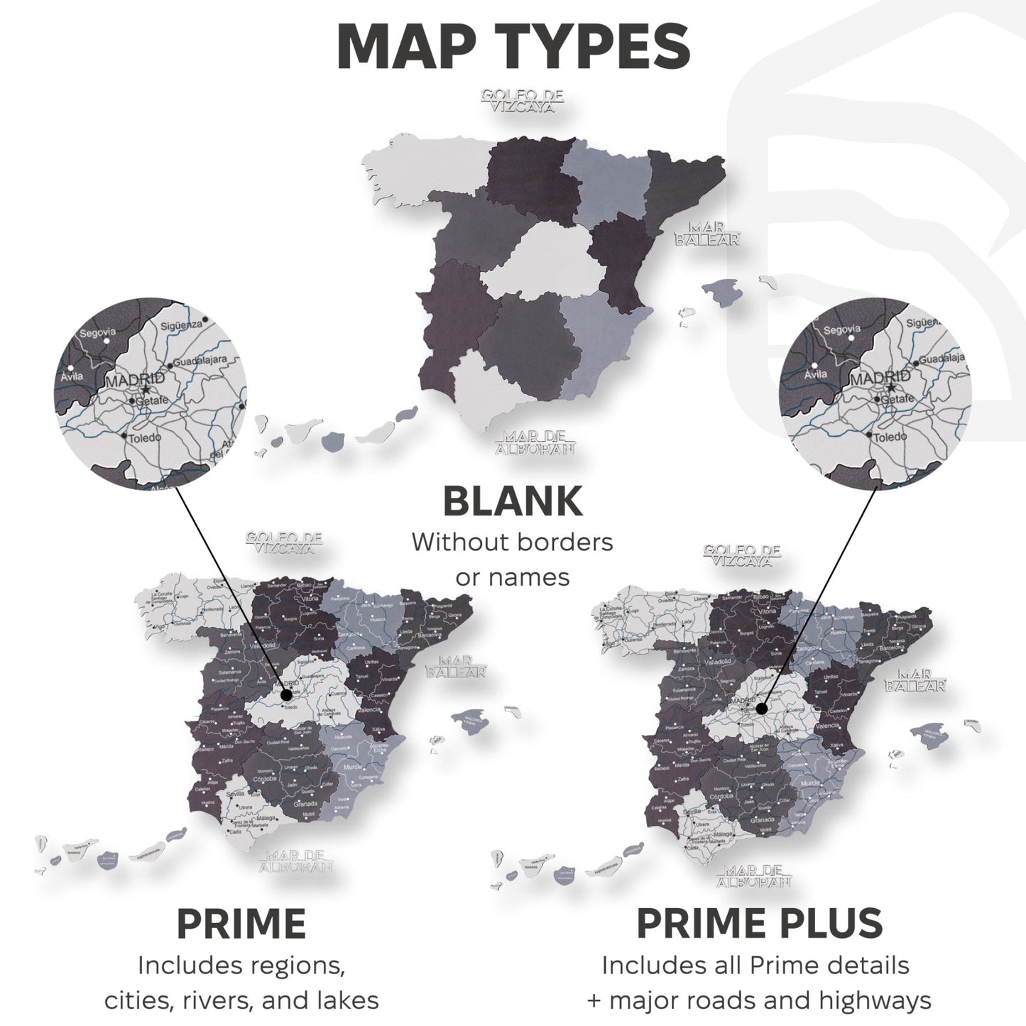 Wooden Map of Spain – Nordik