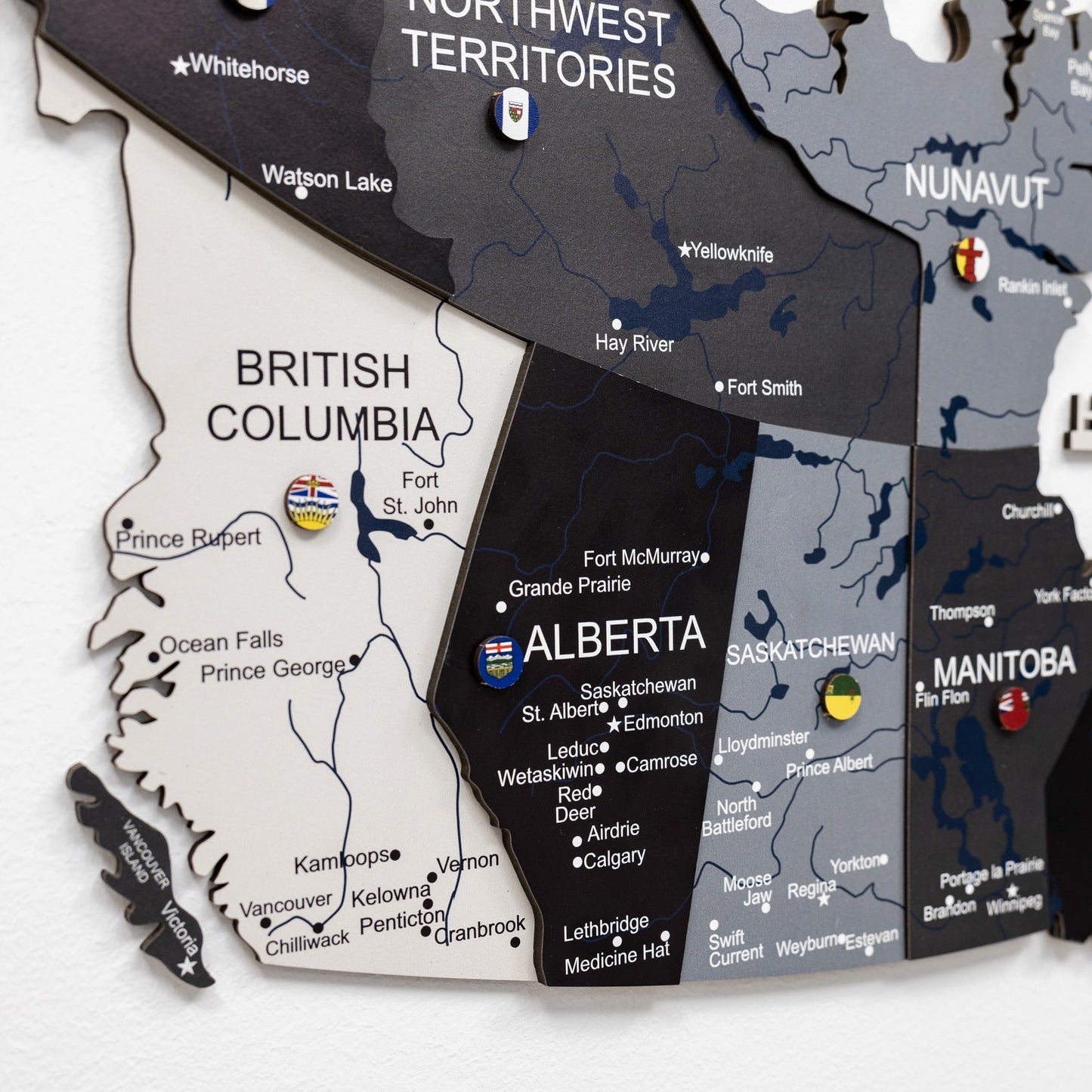 3D Wooden Map of Canada – Nordik