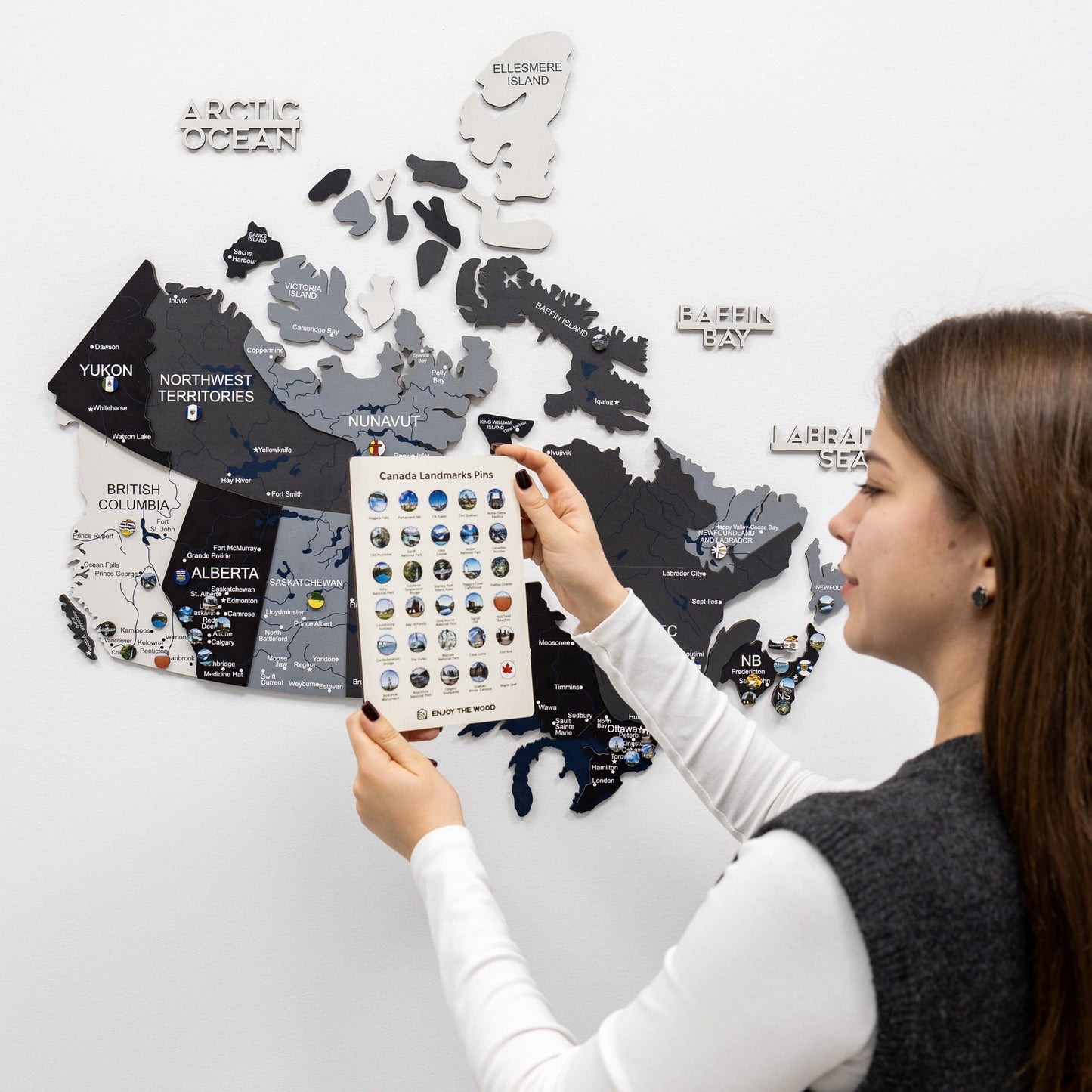3D Wooden Map of Canada – Nordik