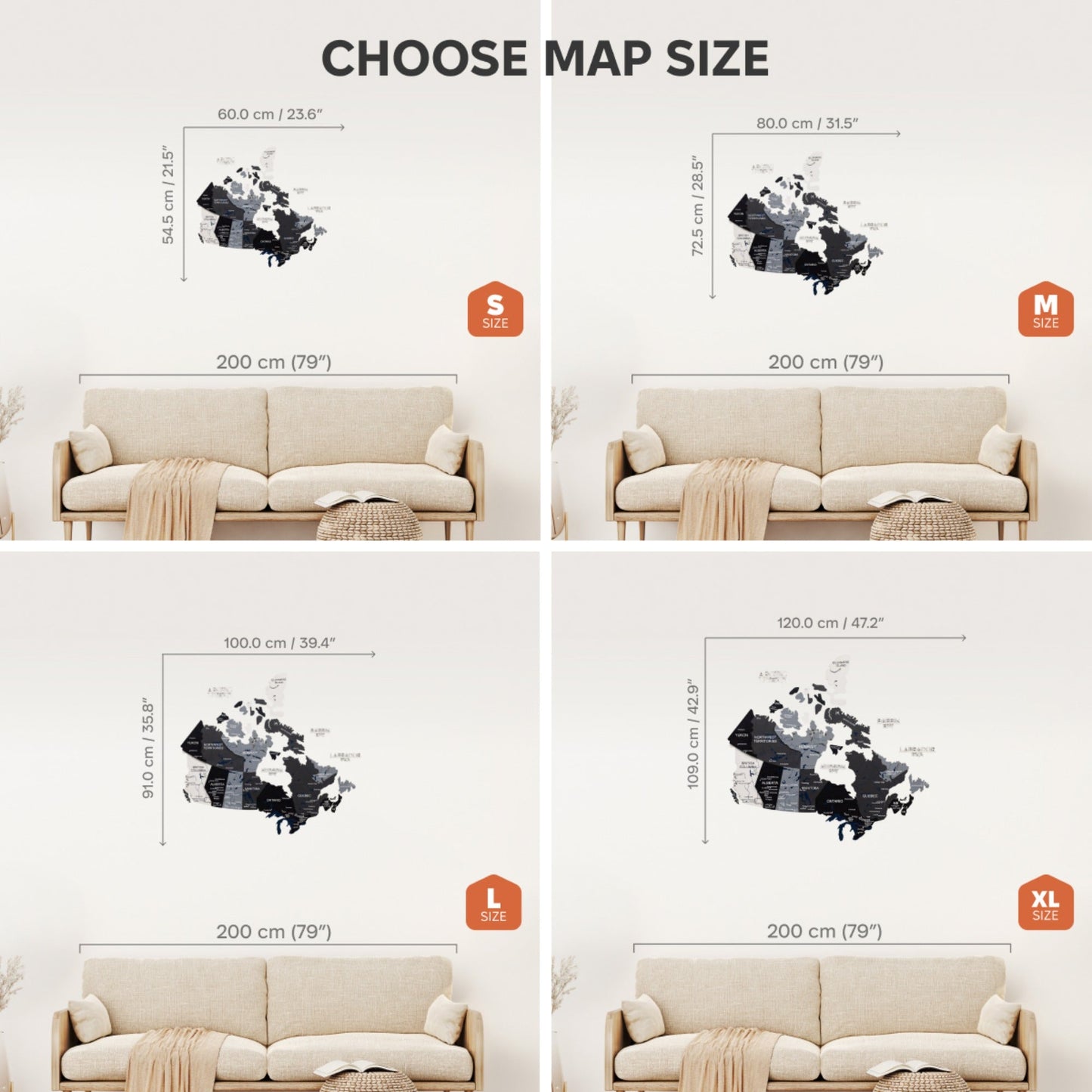 3D Wooden Map of Canada – Nordik