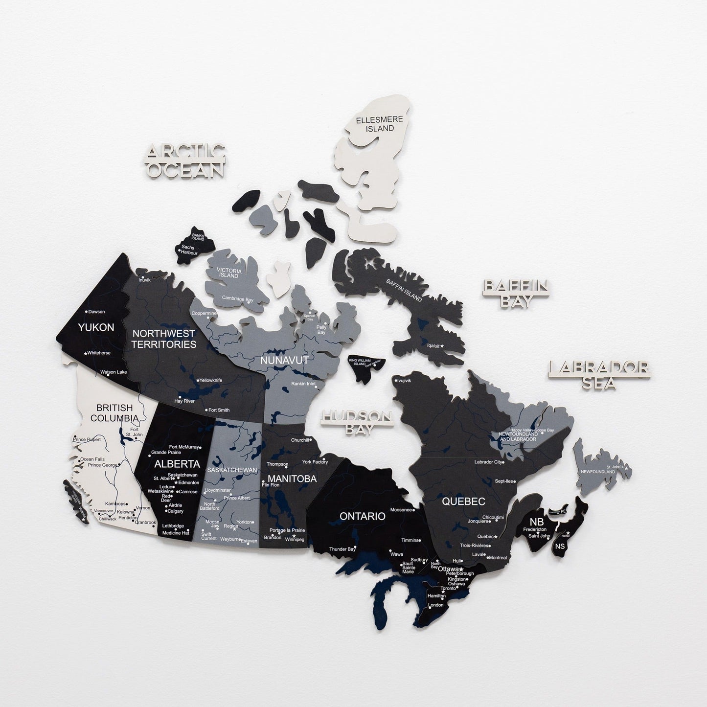 3D Wooden Map of Canada – Nordik