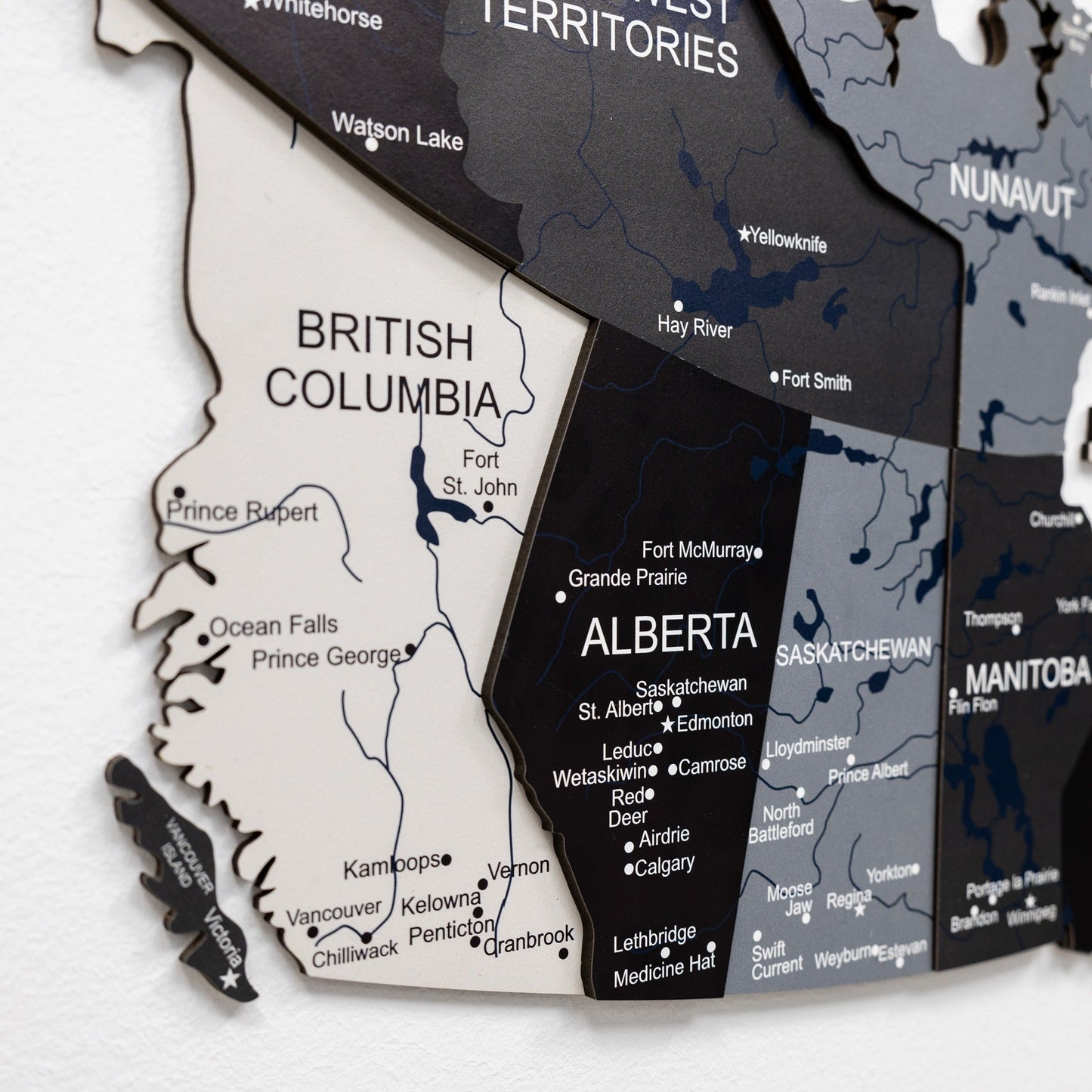 3D Wooden Map of Canada – Nordik