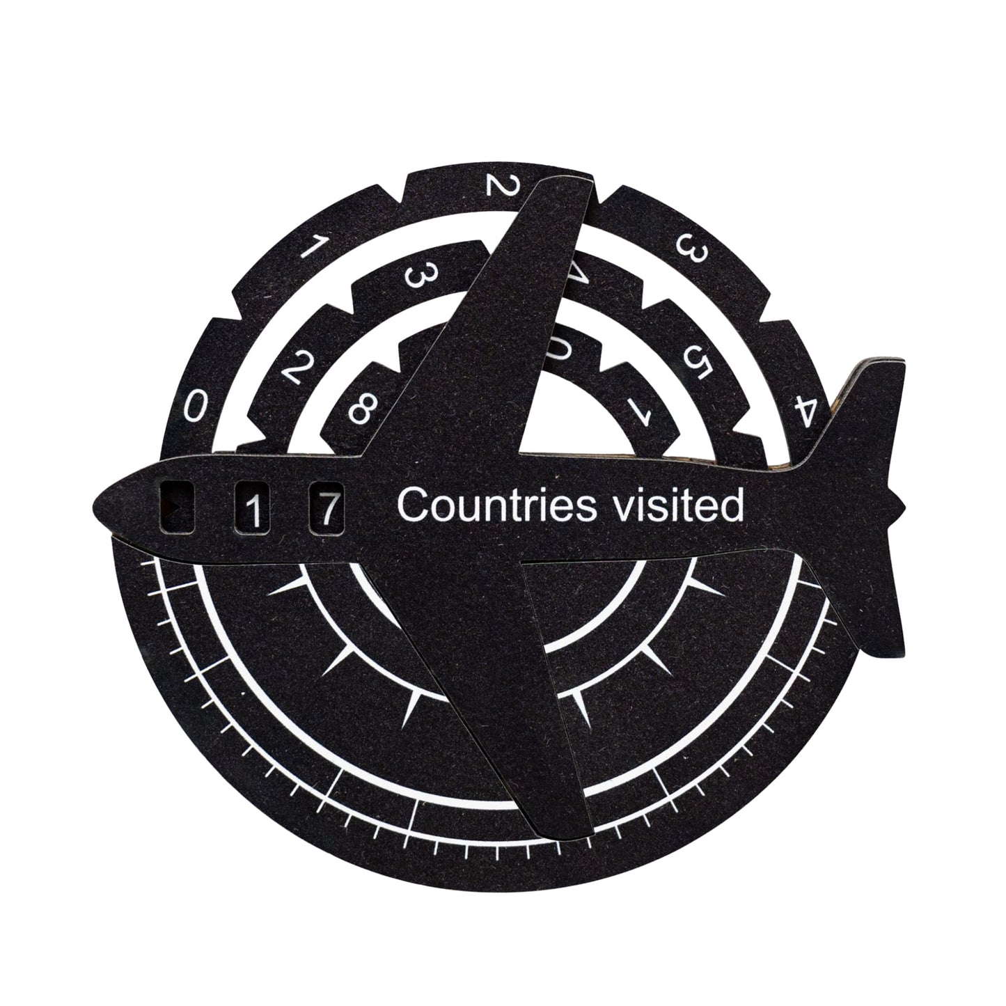 Travel Tracker 3D Colored Wooden World Map – Midnight